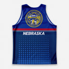 Patriotic Tech Running Tank Top - Nebraska State Pride Running Singlet