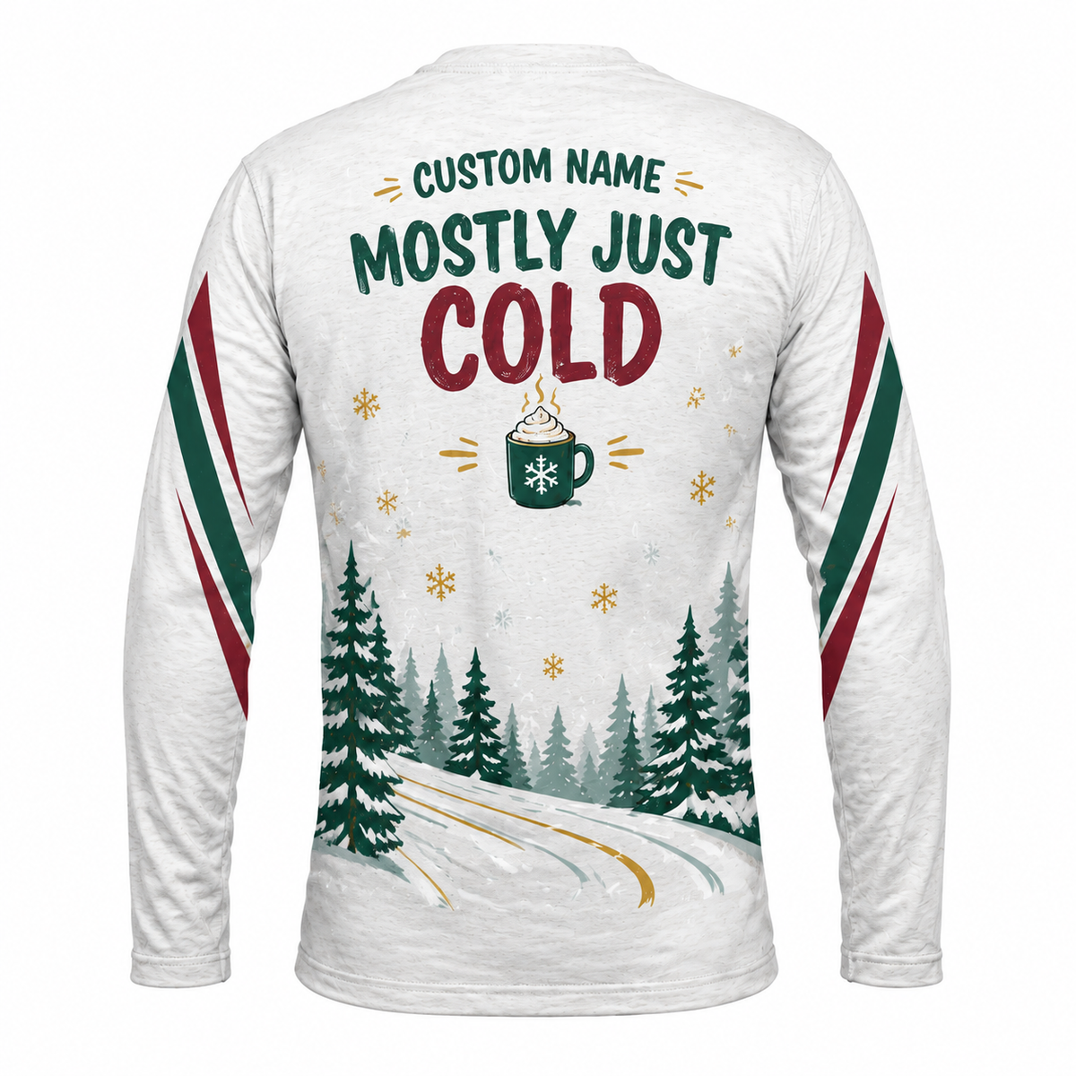 Custom Name Running Through a Winter Wonderland-ish Running Long Sleeve Shirt