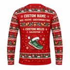 Custom Name Miles Santa’s Slow List Santa Hustle Galveston Running Long Sleeve Shirt