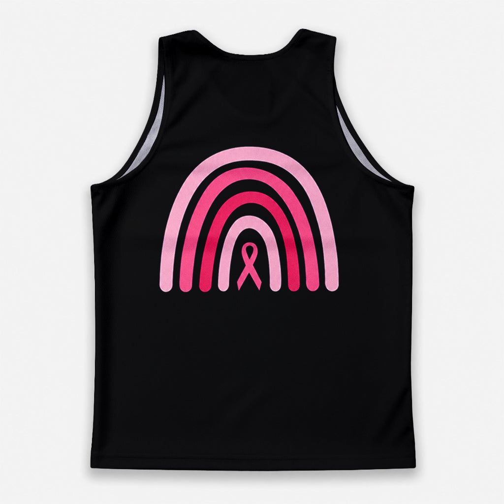 Cancer Fighter Running Tank Top Pink Ribbon Hope Running Singlet for Men and Women