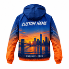 Custom Name New York City Sunset Runner Running Windbreaker Jacket