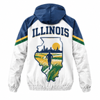 Custom Name Prairie Miles Illinois Illinois Running Windbreaker Jacket
