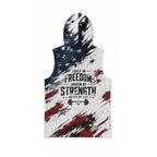 Built In Freedom Driven By Strength Men's Workout Hooded Tank Top