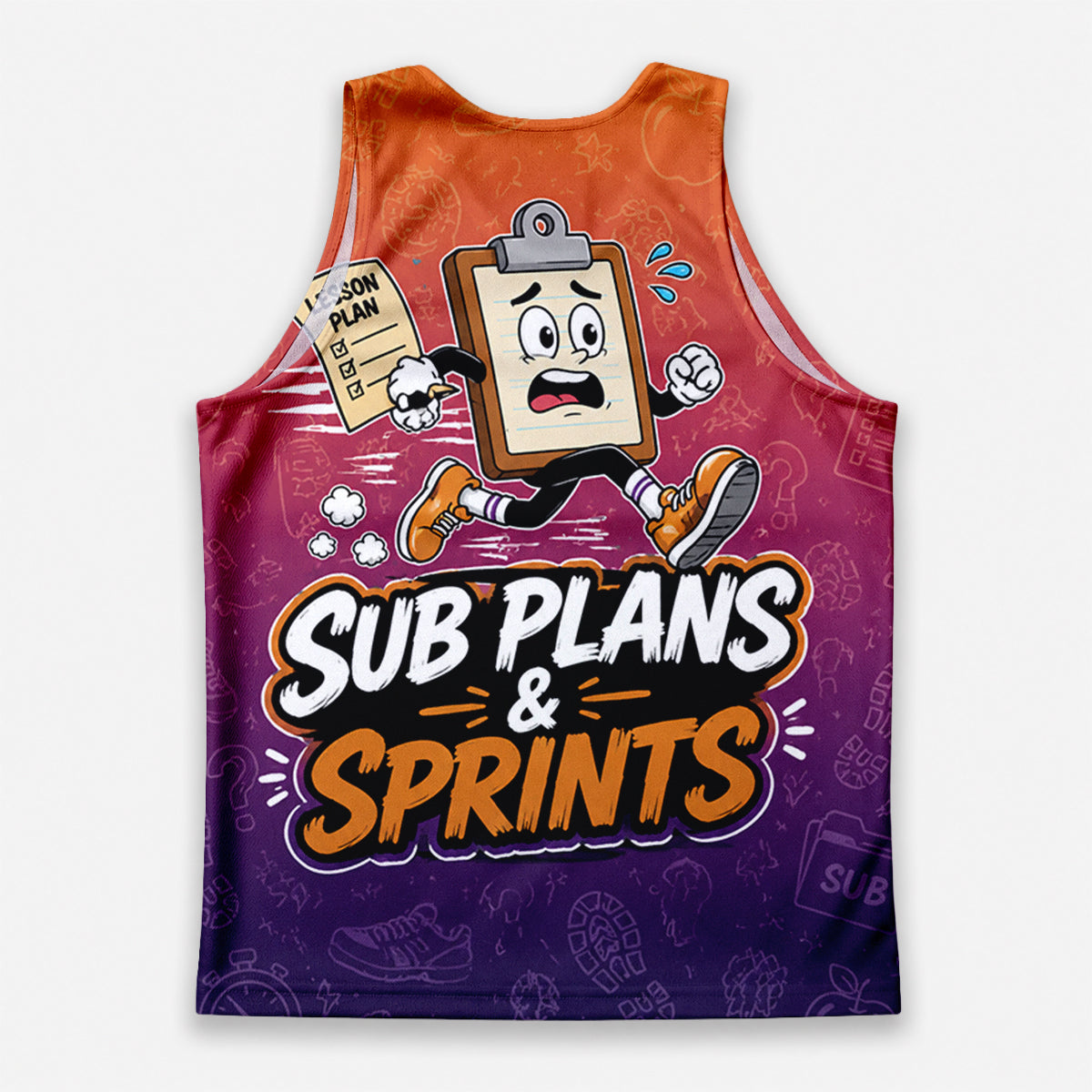 Teacher Running Tank Top Substitute Teacher Sprint Tech Running Singlet