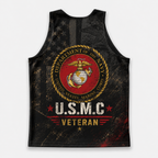 Veteran Running Tank Top - US Marine Corps Veteran V7 Tech Singlet