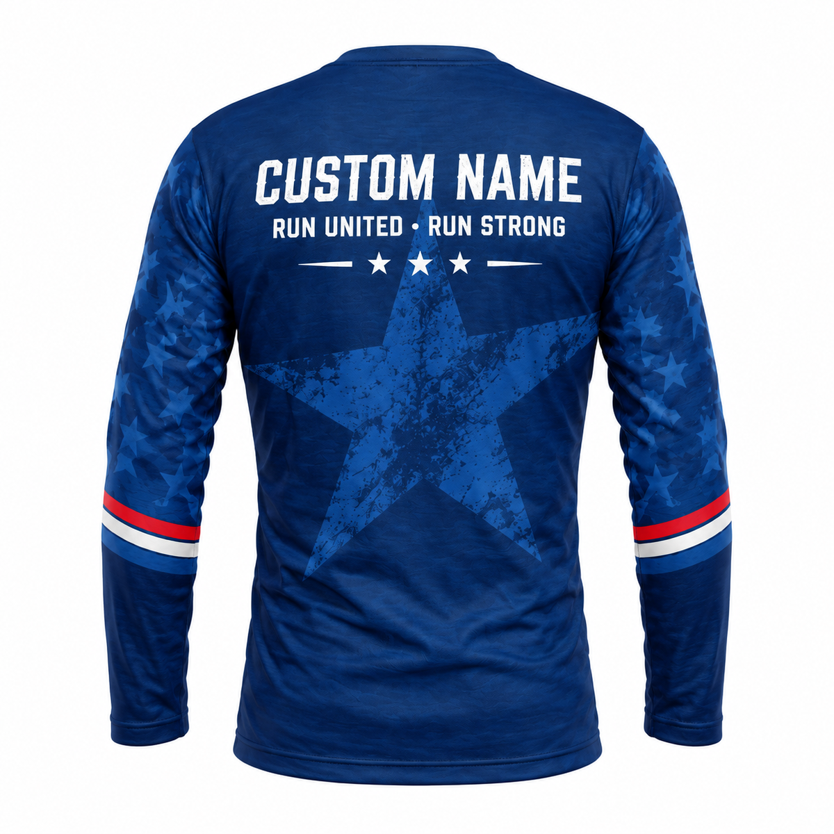 Custom Name American Runner Crew Running Long Sleeve Shirt