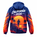 Custom Name California Sunset Runner Running Windbreaker Jacket