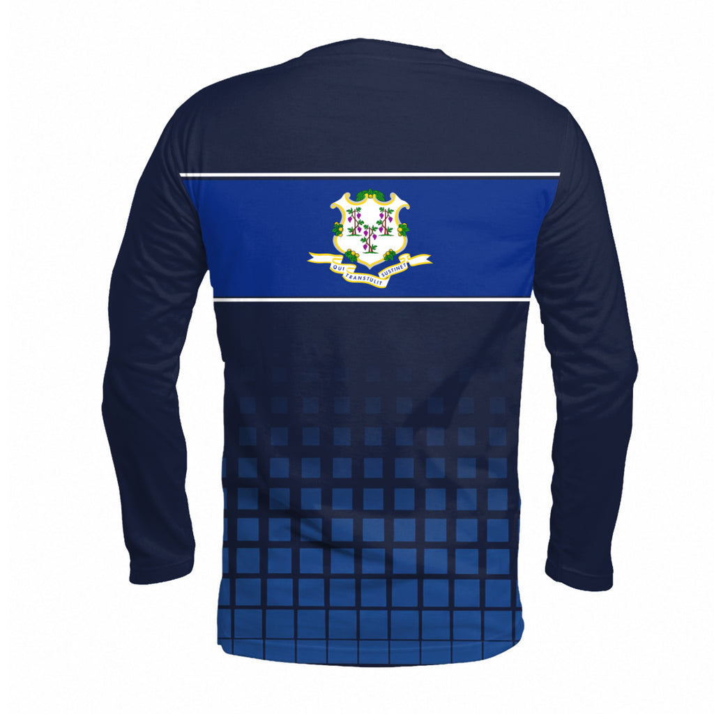 Connecticut State Pride Long Sleeve Running T-Shirt