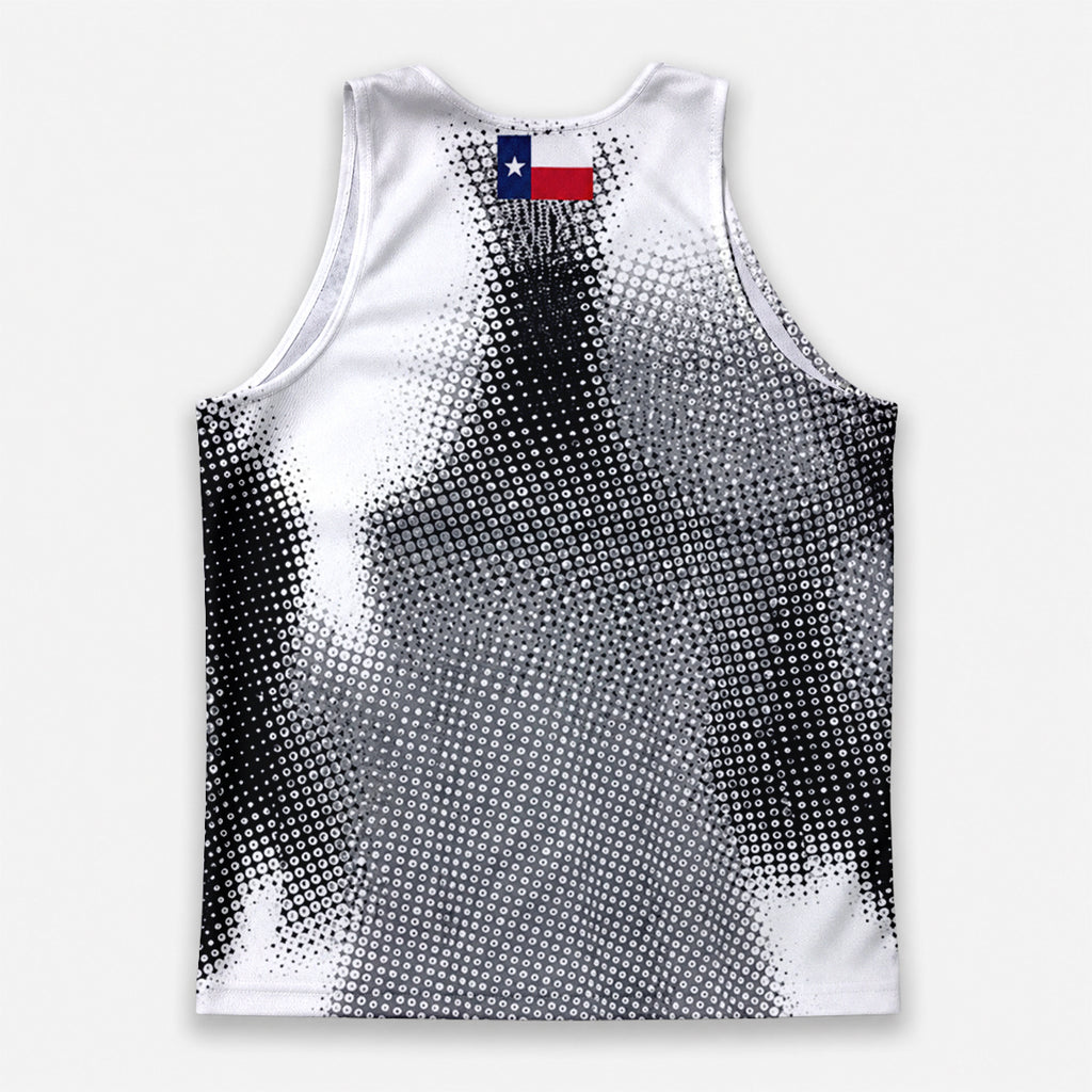 Monochrome Texas Running Tank Top _ State Pride Tech Running Singlet