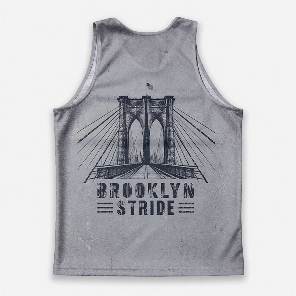 Brooklyn Bridge Distressed New York Running Tank Top