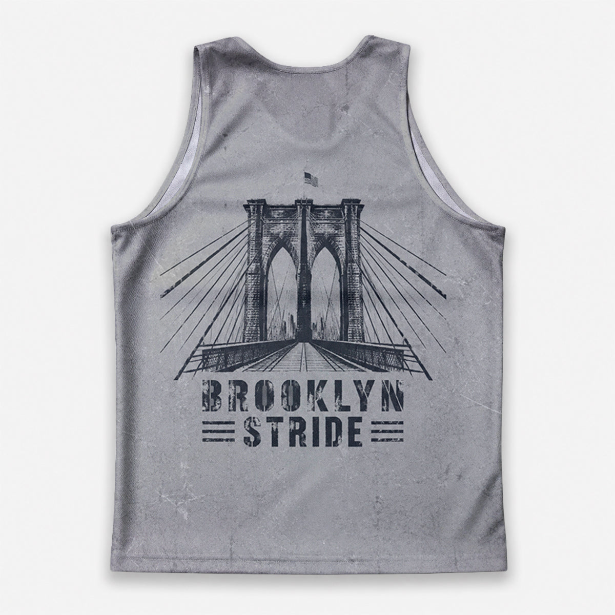 Brooklyn Bridge Distressed New York Running Tank Top