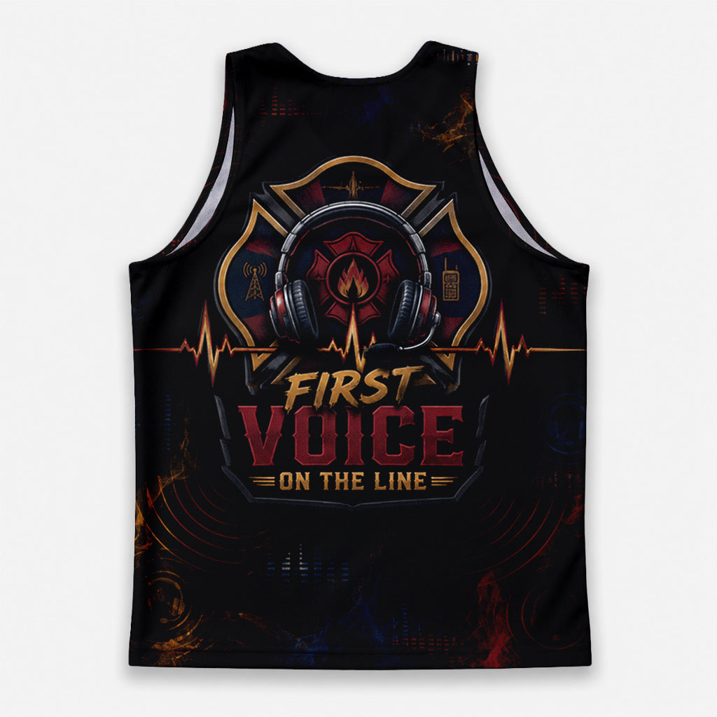Men's Running Tank Top FirefighterFirst Voice On The Line Running Singlet