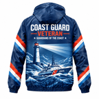 Custom Name Coast Guard Guardian Runner Running Windbreaker Jacket