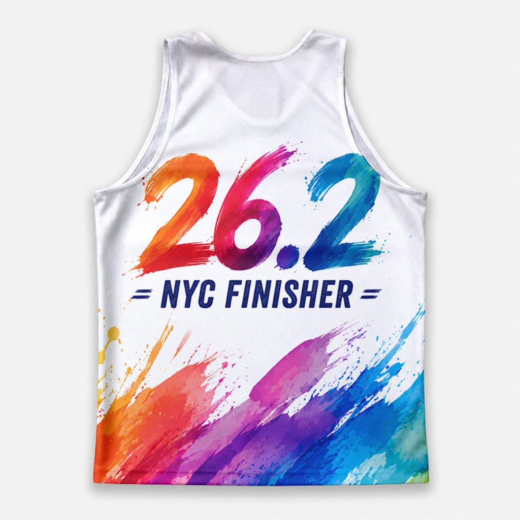 Watercolor Skyline The NYC Race Day Running Tank Top