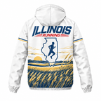 Custom Name Illinois Prairie Strong Illinois Running Windbreaker Jacket