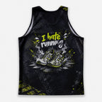 Funny Running Tank Top I Hate Running Road Runner Tech Singlet