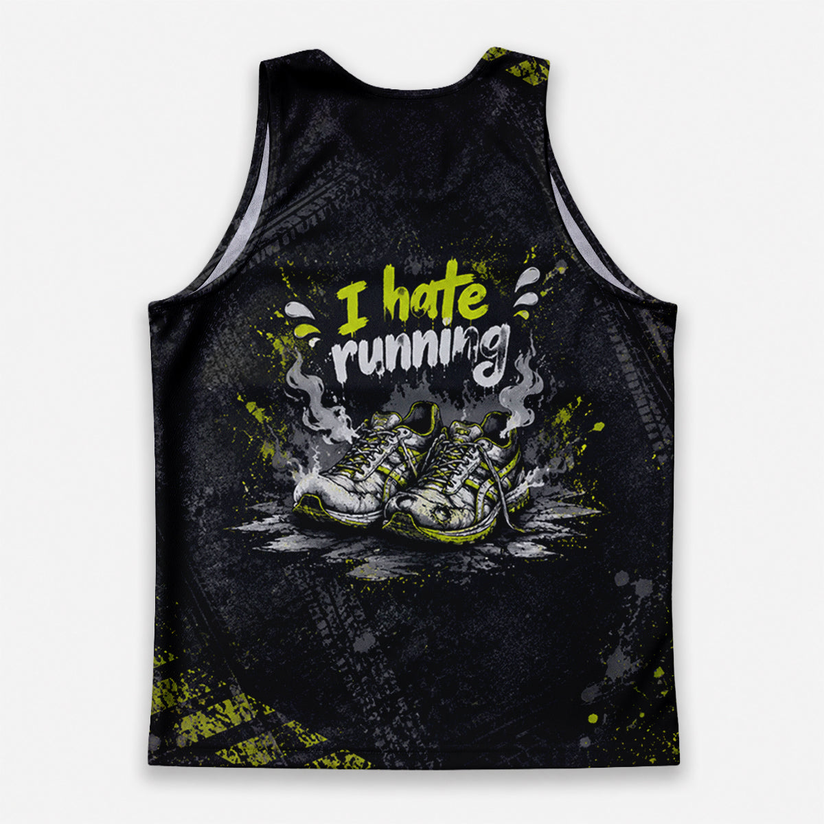 Funny Running Tank Top I Hate Running Road Runner Tech Singlet