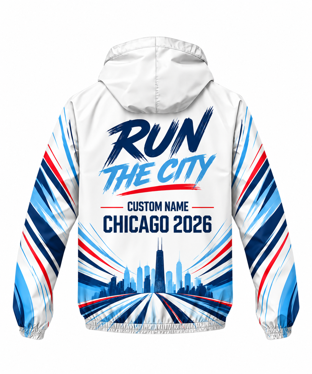 Custom Name Chicago Run The City Running Windbreaker Jacket
