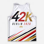 Minimalistische Streifen Berlin Wettkampftag Lauf-Tanktop