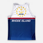 Patriotic Tech Running Tank Top - Rhode Island State Pride Running Singlet