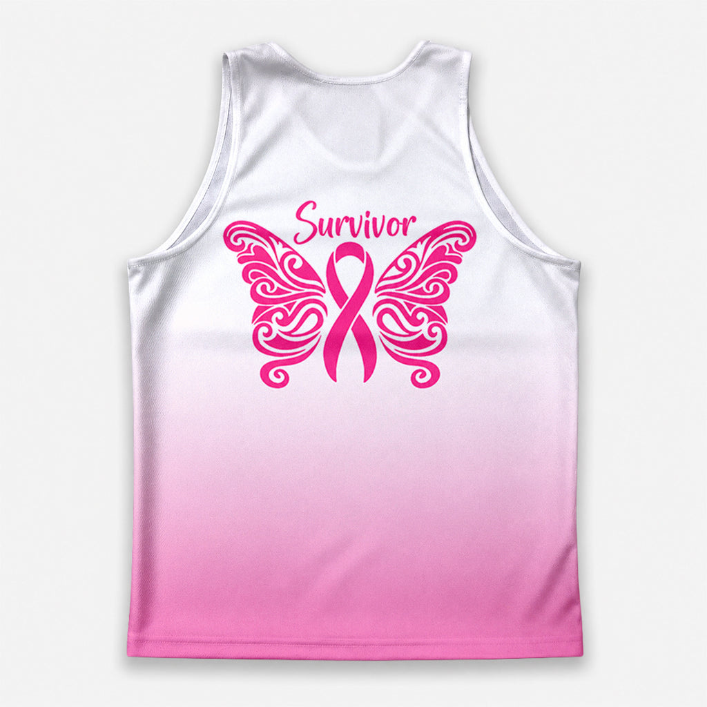 Cancer Fighter Running Tank Top Breast Cancer Survivor Running Singlet for Men and Women