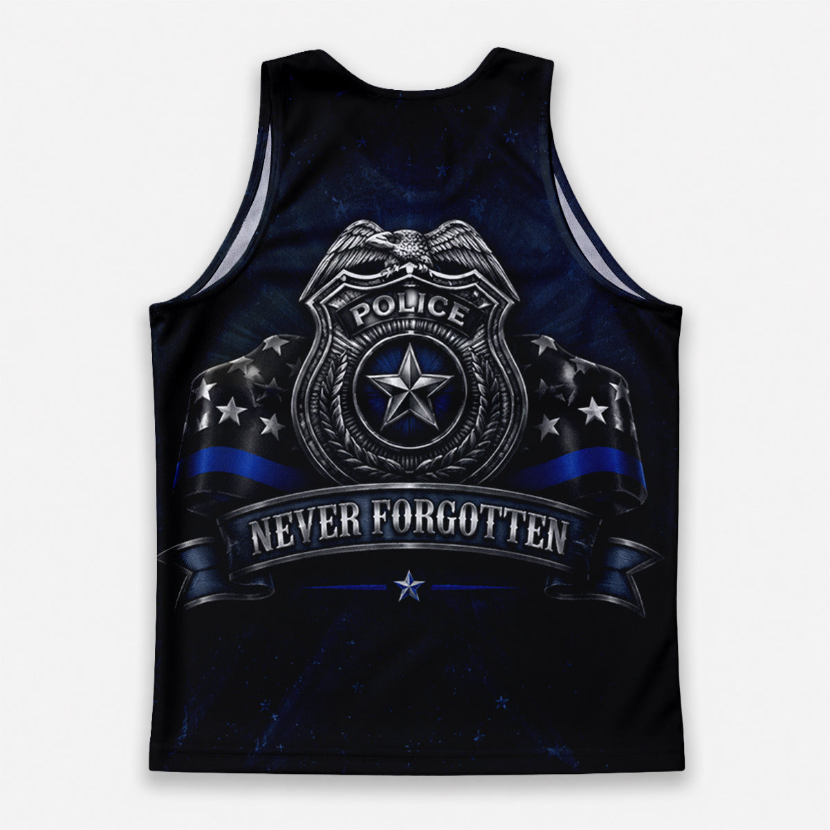 Men's Running Tank Top Police Never Forgotten Running Singlet