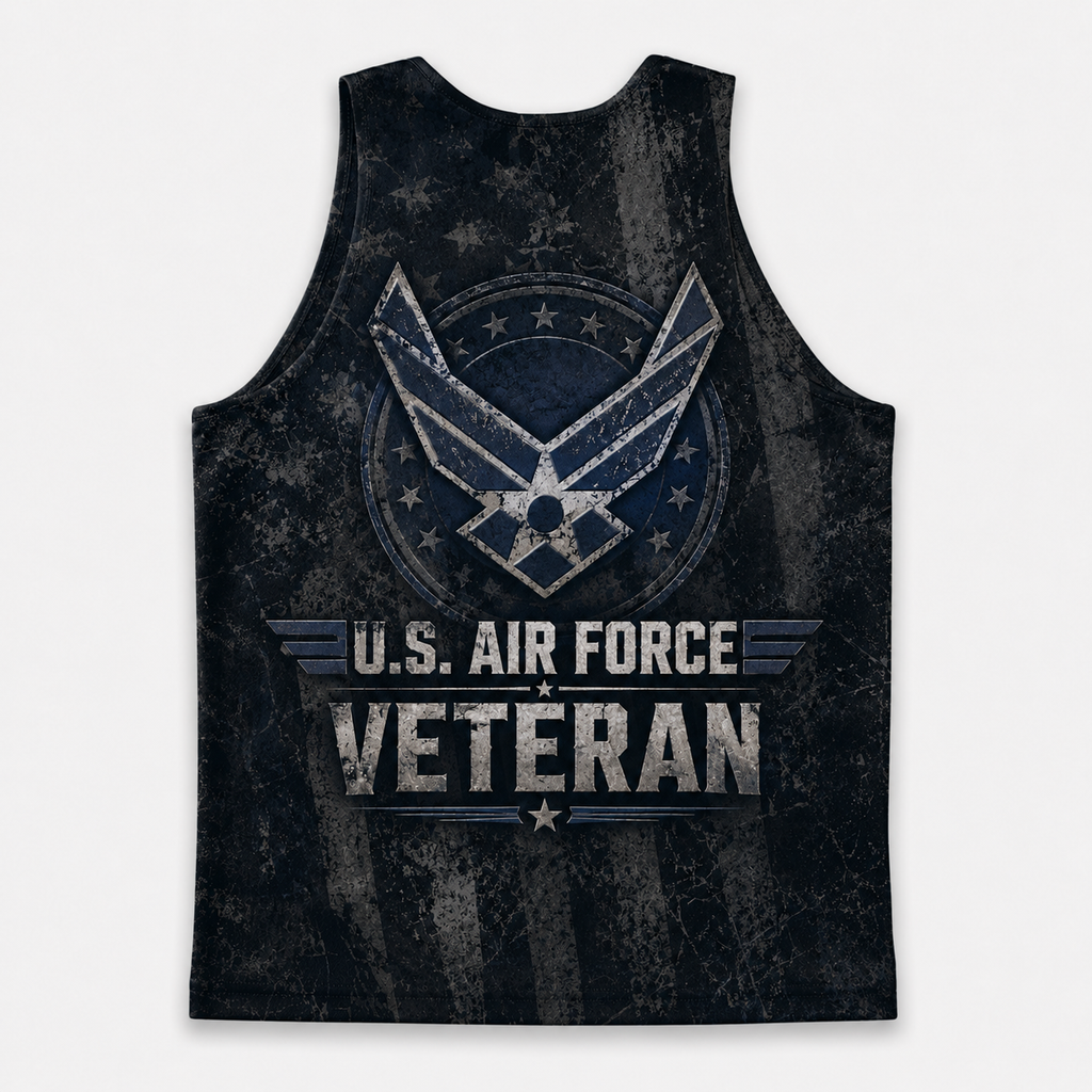 Veteran Running Tank Top - US Air Force Veteran V6 Tech Singlet