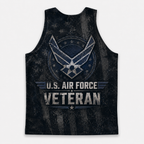 Veteran Running Tank Top - US Air Force Veteran V6 Tech Singlet