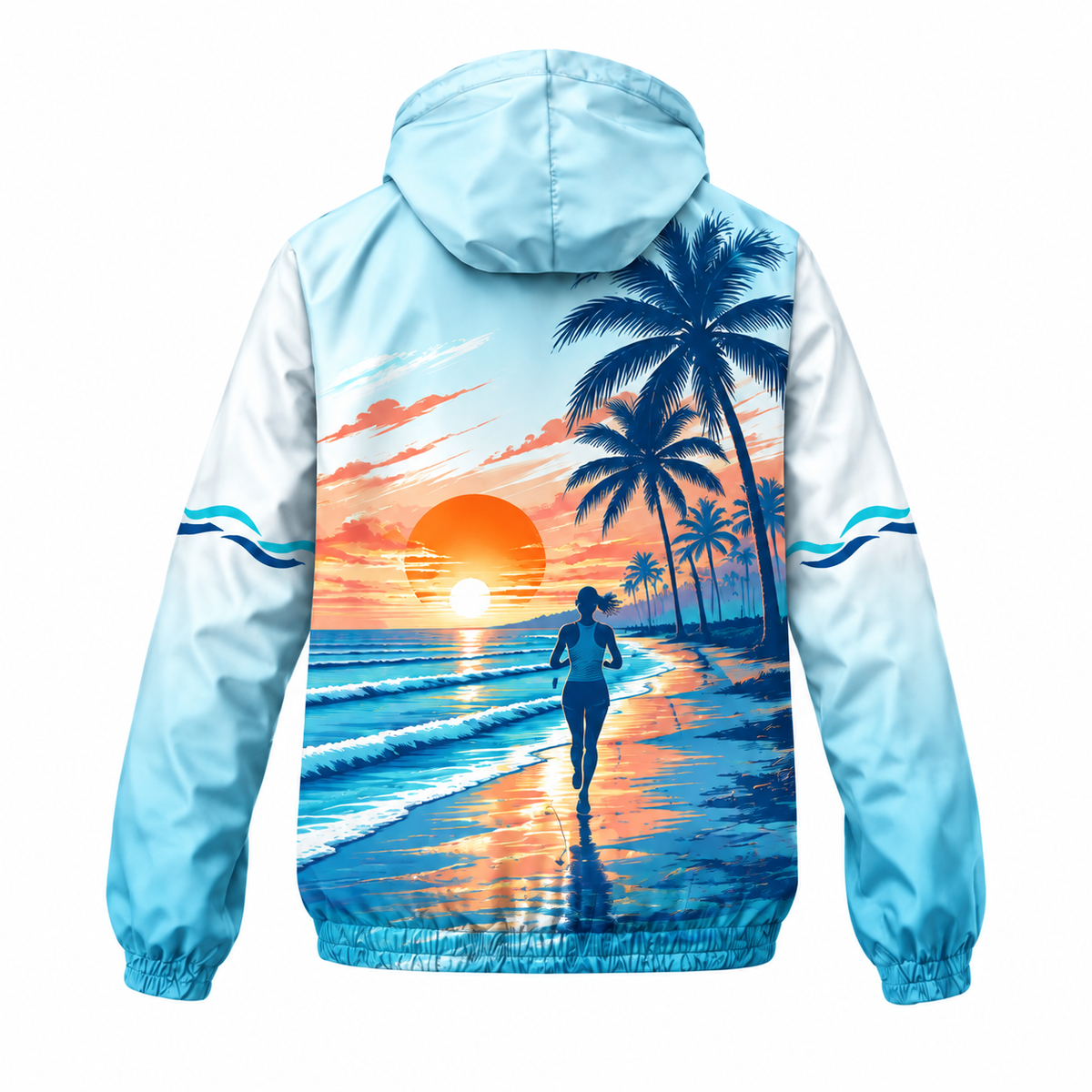 Custom Name Florida Coast Runner Florida Running Windbreaker Jacket