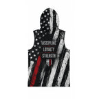 Discipline Loyalty Strenth Men's Workout Hooded Tank Top
