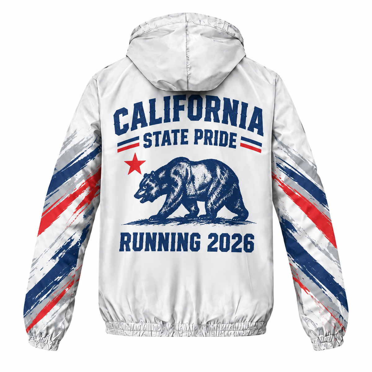 Custom Name California State Pride Runner Running Windbreaker Jacket