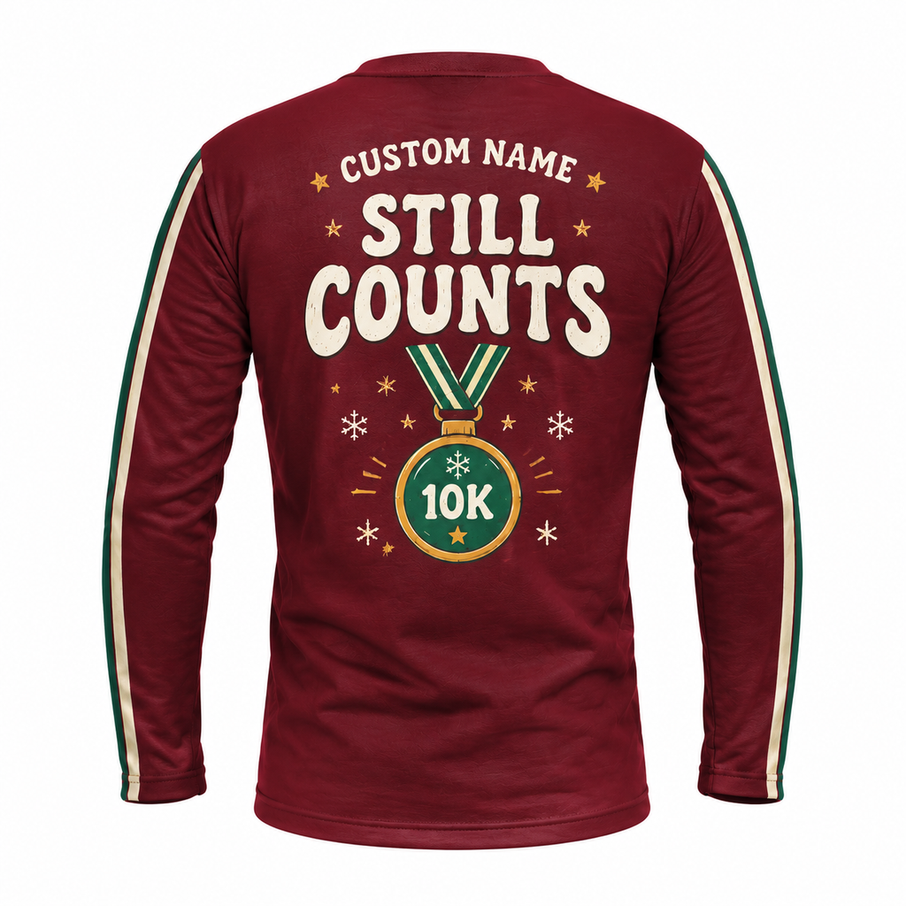 Custom Name Sleighing It Slowly Running Long Sleeve Shirt