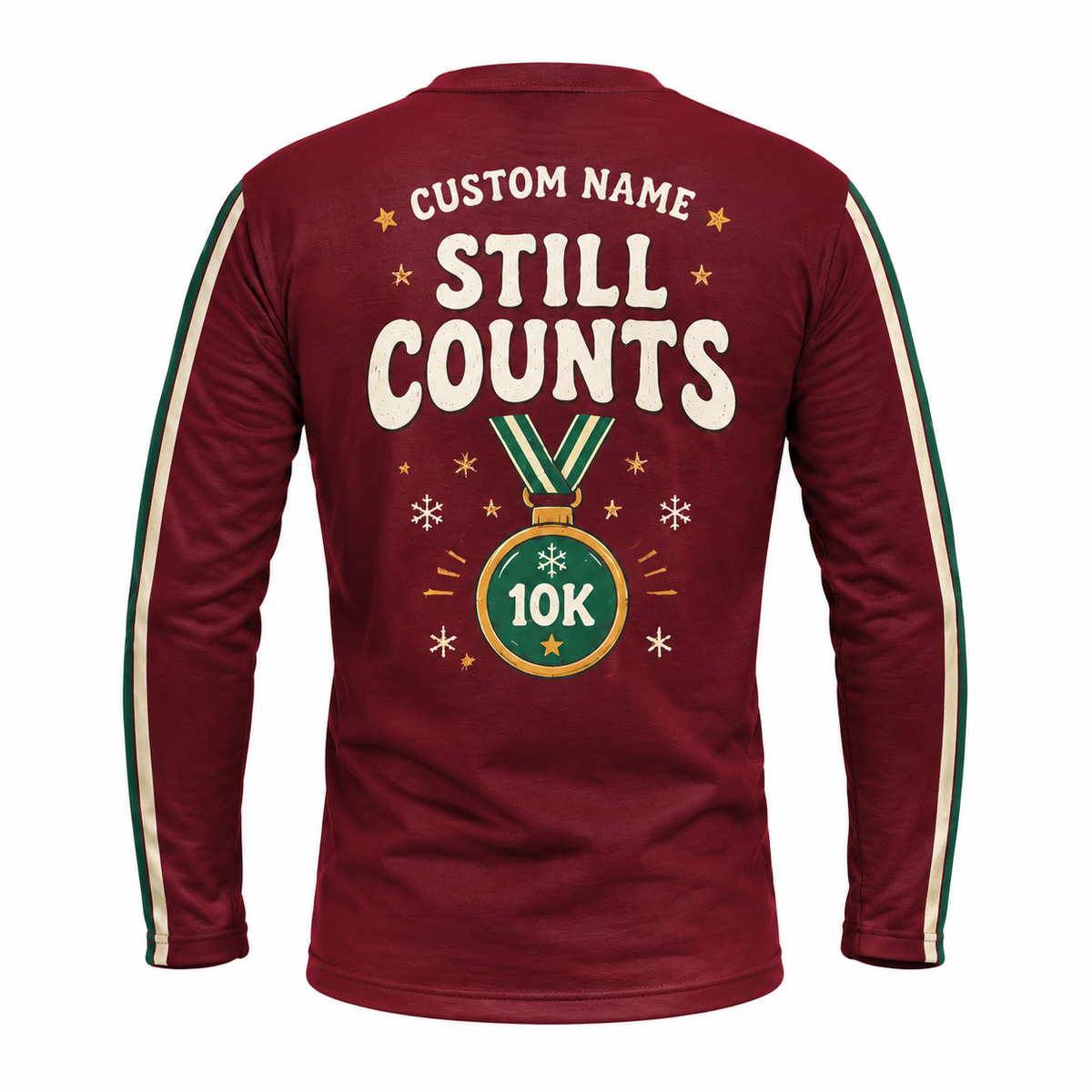 Custom Name Sleighing It Slowly Running Long Sleeve Shirt