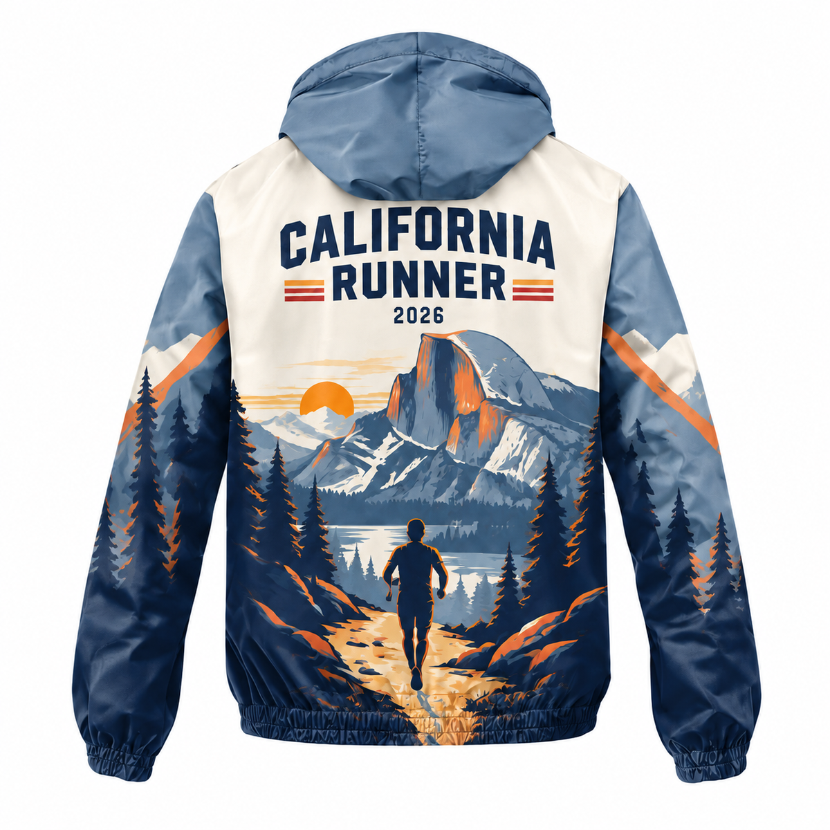 Custom Name Yosemite California Runner Running Windbreaker Jacket