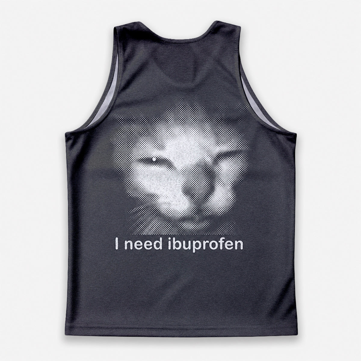 Cat Running Tank Top Silly Kitten Ibuprofen Running Singlet for Men and Women