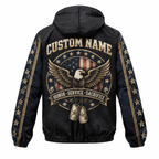 Custom Name Honor Service Sacrifice Veteran Running Windbreaker Jacket