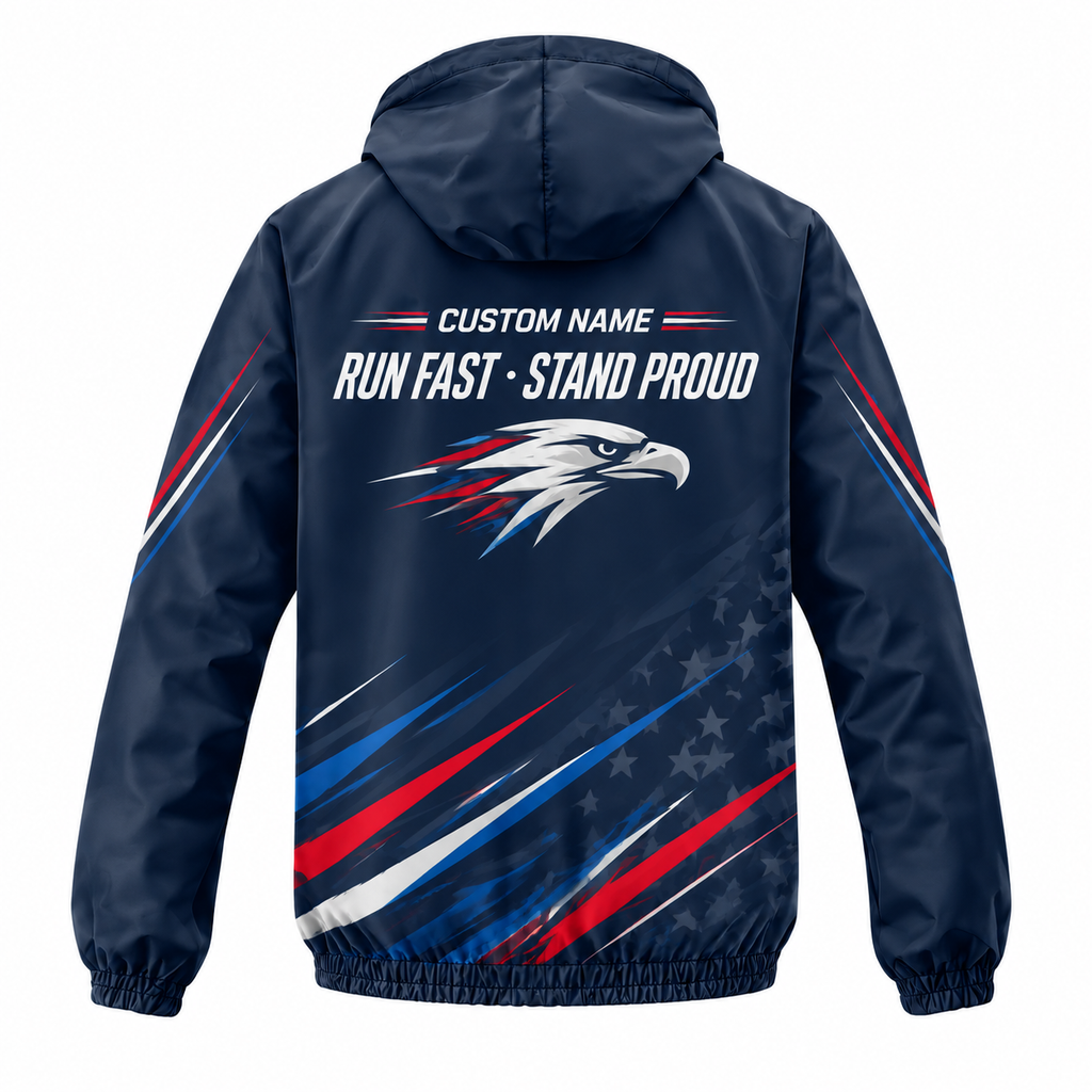 Custom Name Freedom Motion Jacket Running Windbreaker Jacket