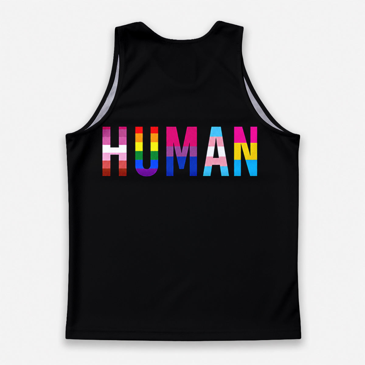 LGBT Pride Running Tank Top Rainbow Human Running Singlet for Men and Women