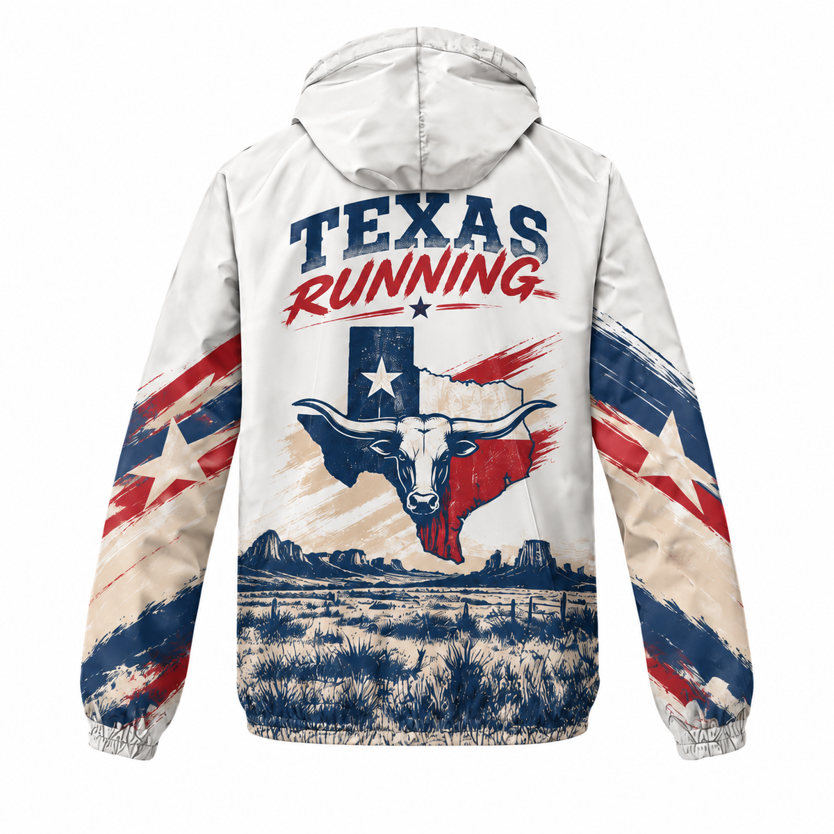 Custom Name Texas Heritage Trail Running Windbreaker Jacket