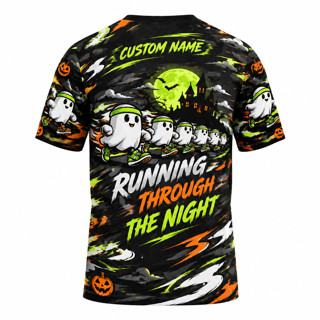 Ghost Miles Halloween Tech Running T-Shirt