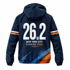 Custom Name NYC 26.2 Bold Type Running Windbreaker Jacket