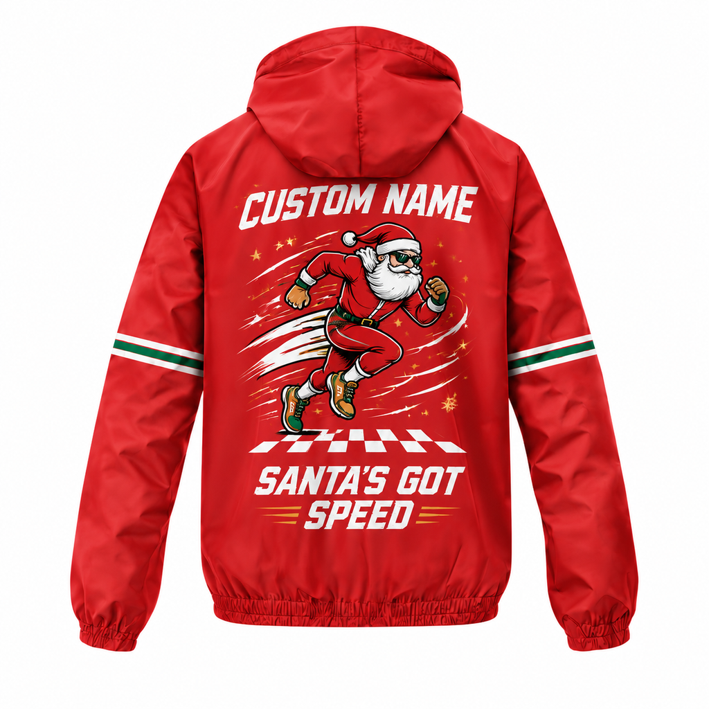 Custom Name Ho Ho Hold My Pace Running Windbreaker Jacket