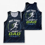 Funny Dad Running Tank Top Just Dad Fast Tech Singlet