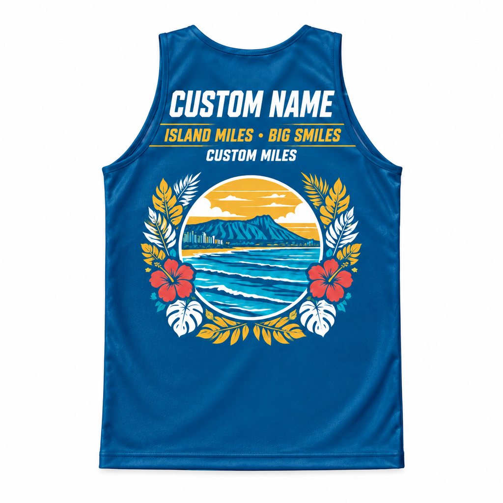 Custom Name Miles Aloha Island Victory Running Tank Top