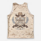 Men's Running Tank Top Police Old School Justice Running Singlet