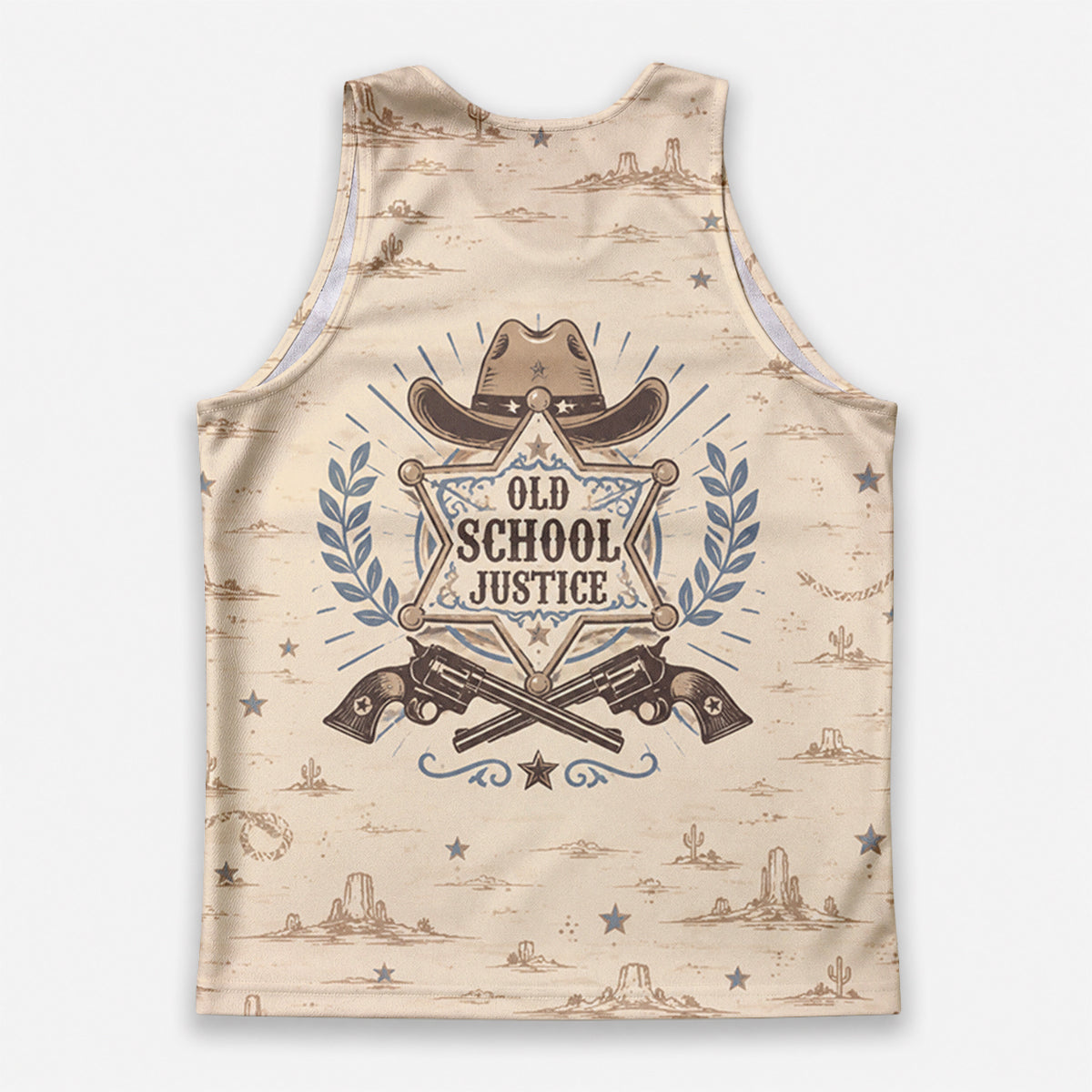 Men's Running Tank Top Police Old School Justice Running Singlet