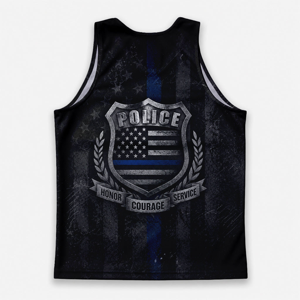 Men's Running Tank Top Police Honor Courage Service Running Singlet