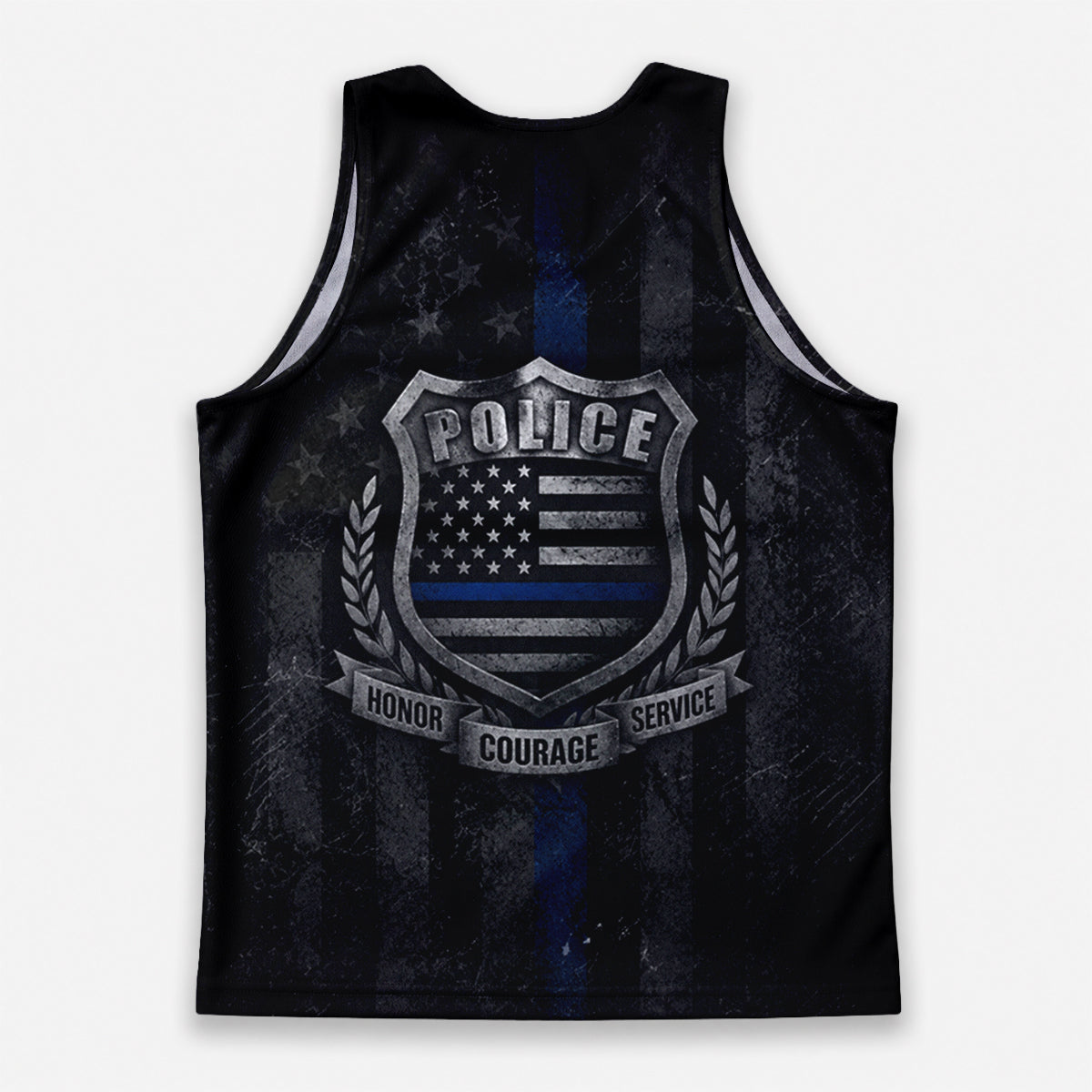 Men's Running Tank Top Police Honor Courage Service Running Singlet