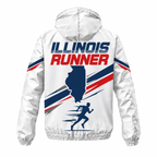 Custom Name Illinois Strong Runner Illinois Running Windbreaker Jacket