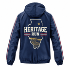 Custom Name Illinois Heritage Run Illinois Running Windbreaker Jacket